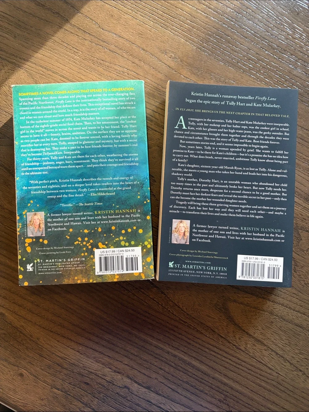 Kristin Hannah Firefly Lane and Fly Away Book Bundle